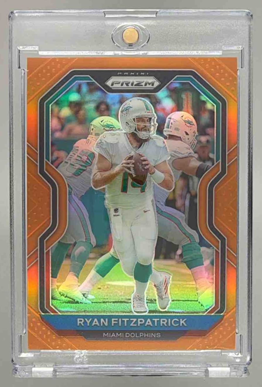 Card image for 2020 Panini Football Prizm Ryan Fitzpatrick #12 Miami Dolphins