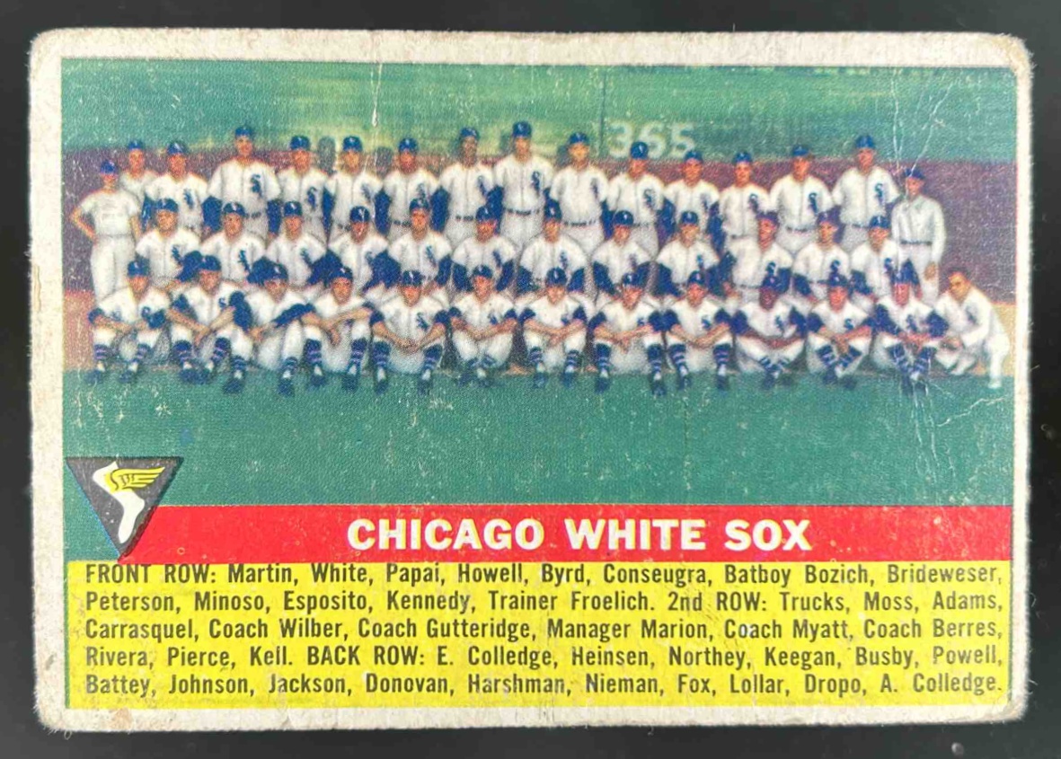 Card image for 1956 TOPPS BASEBALL CHICAGO WHITE SOX TC #188 CHICAGO WHITE SOX