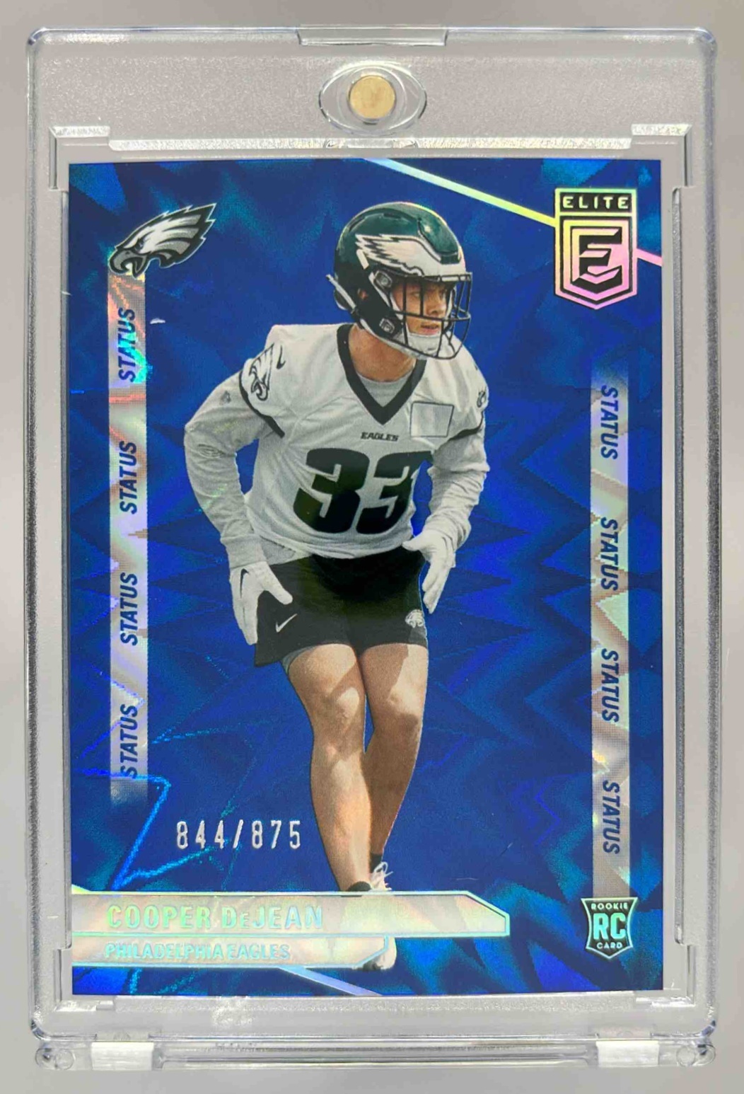 Card image for 2024 Panini Donruss Elite Cooper DeJean Status Explosion /875 #171 RC Eagles