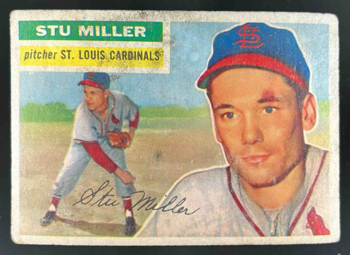Card image for 1956 TOPPS BASEBALL STU MILLER #293 ST. LOUIS CARDINALS