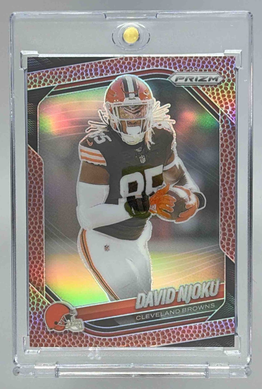 Card image for 2025 Panini Football Prizm David Njoku Pigskin /180 #155 Cleveland Browns