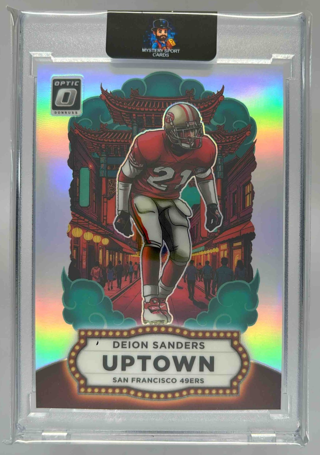 Card image for 2025 Panini Football Donruss Optic Deion Sanders Uptown #7 San Francisco 49ers