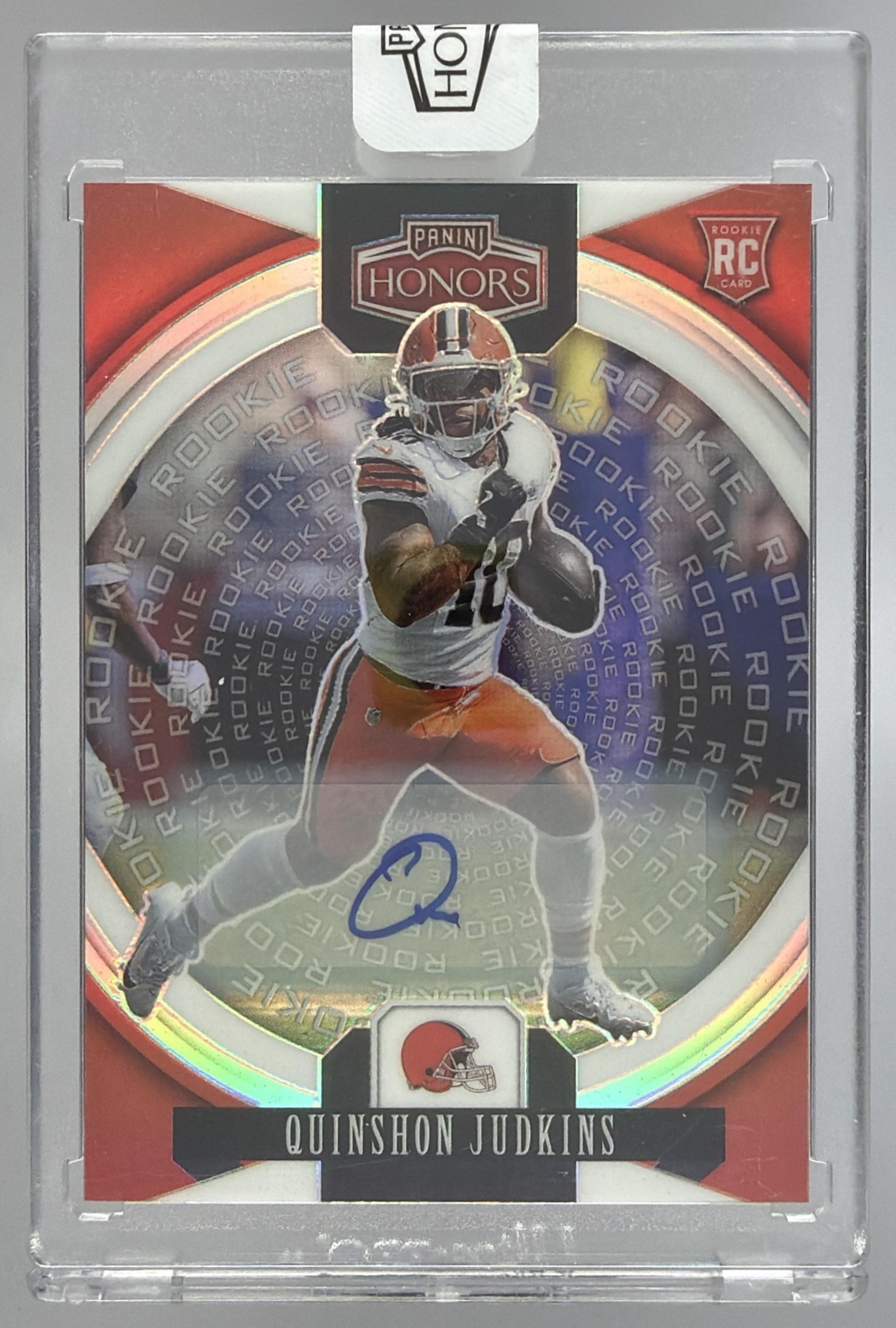Card image for 2025 Panini Honors Quinshon Judkins Rookies Signatures /49 #37 RC Auto Browns
