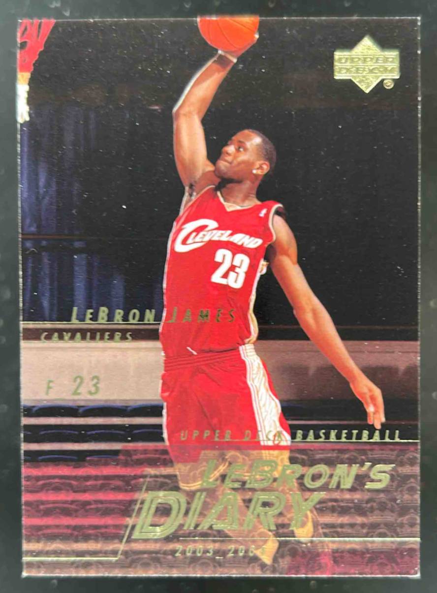 Card image for 2003-04 UPPER DECK LEBRON JAMES LEBRON'S DIARY #LJ15 RC CLEVELAND CAVALIERS
