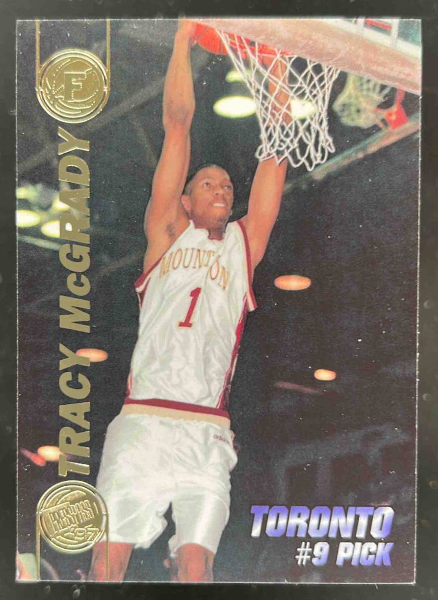 Card image for 1997 PRESS PASS DOUBLE THREAT TRACY MCGRADY #9 TORONTO RAPTORS
