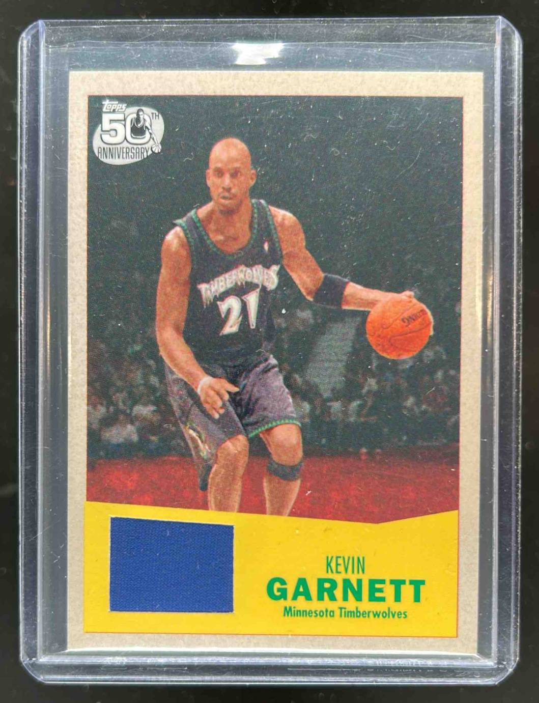 Card image for 2007-08 TOPPS KEVIN GARNETT 1957 58 VARIATIONS RELIC #20 MINNESOTA TIMBERWOLVES