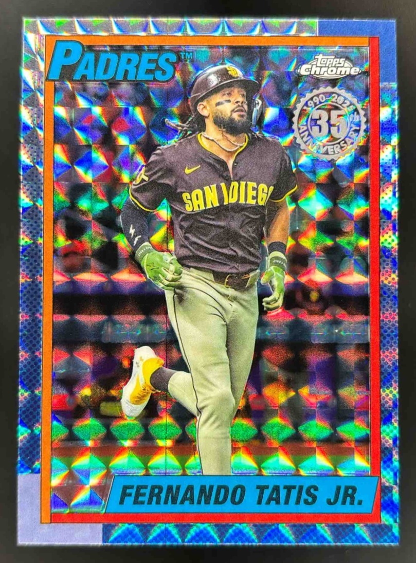 Card image for 2025 Topps Chrome Update Fernando Tatis Jr. 1990 Geometric Refractor