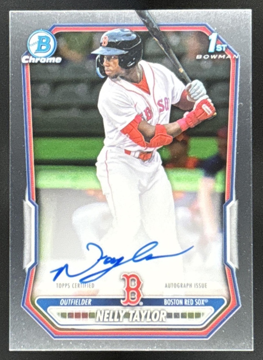 Card image for Nelly Taylor 2026 Bowman Chrome Prospect Auto Boston Red Sox