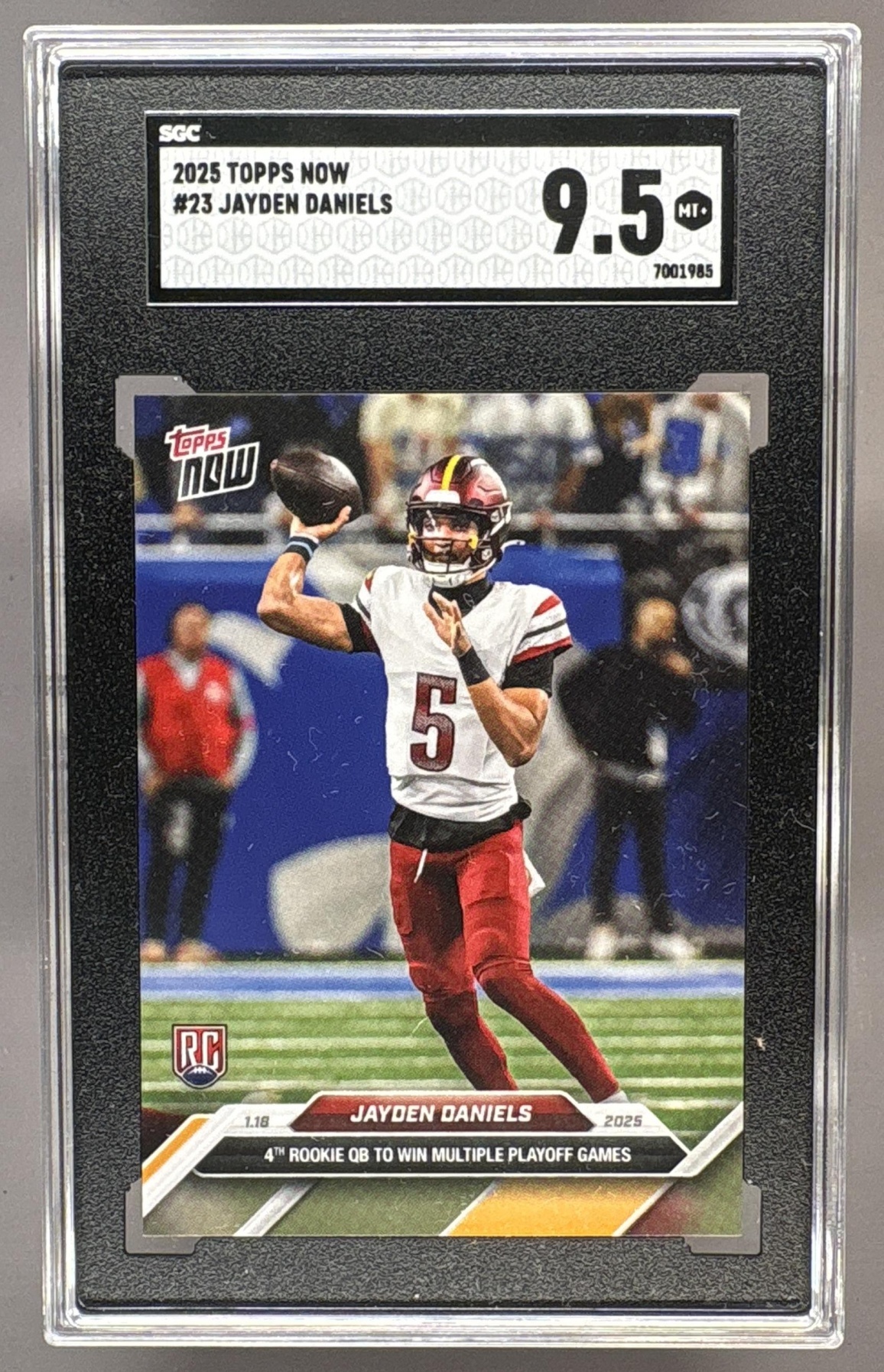 2024 TOPPS NOW JAYDEN DANIELS #23 COMMANDERS SGC 9.5 RC