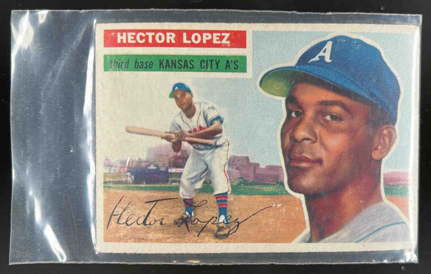 Card image for 1956 TOPPS BASEBALL HECTOR LOPEZ #16A RC