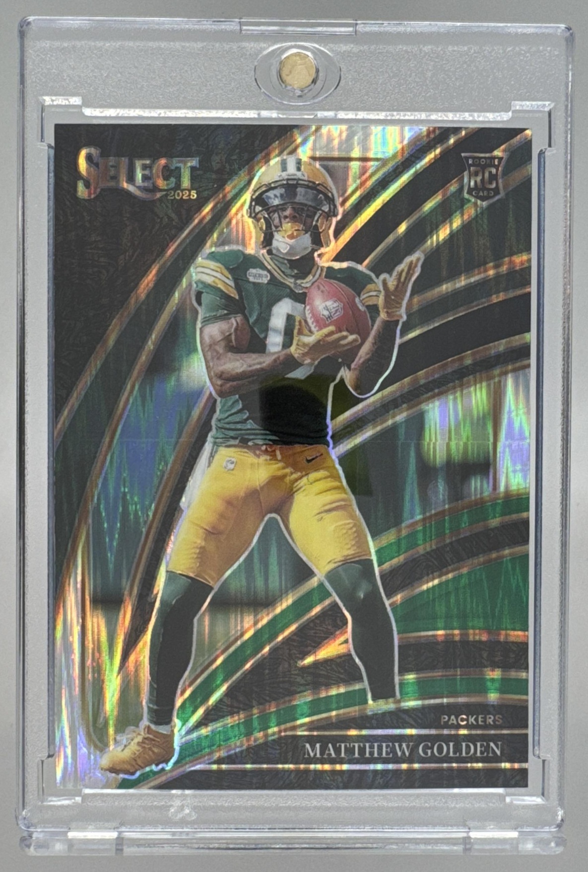 Card image for 2025 Panini Football Select Matthew Golden Club Level #267 RC Green Bay Packers