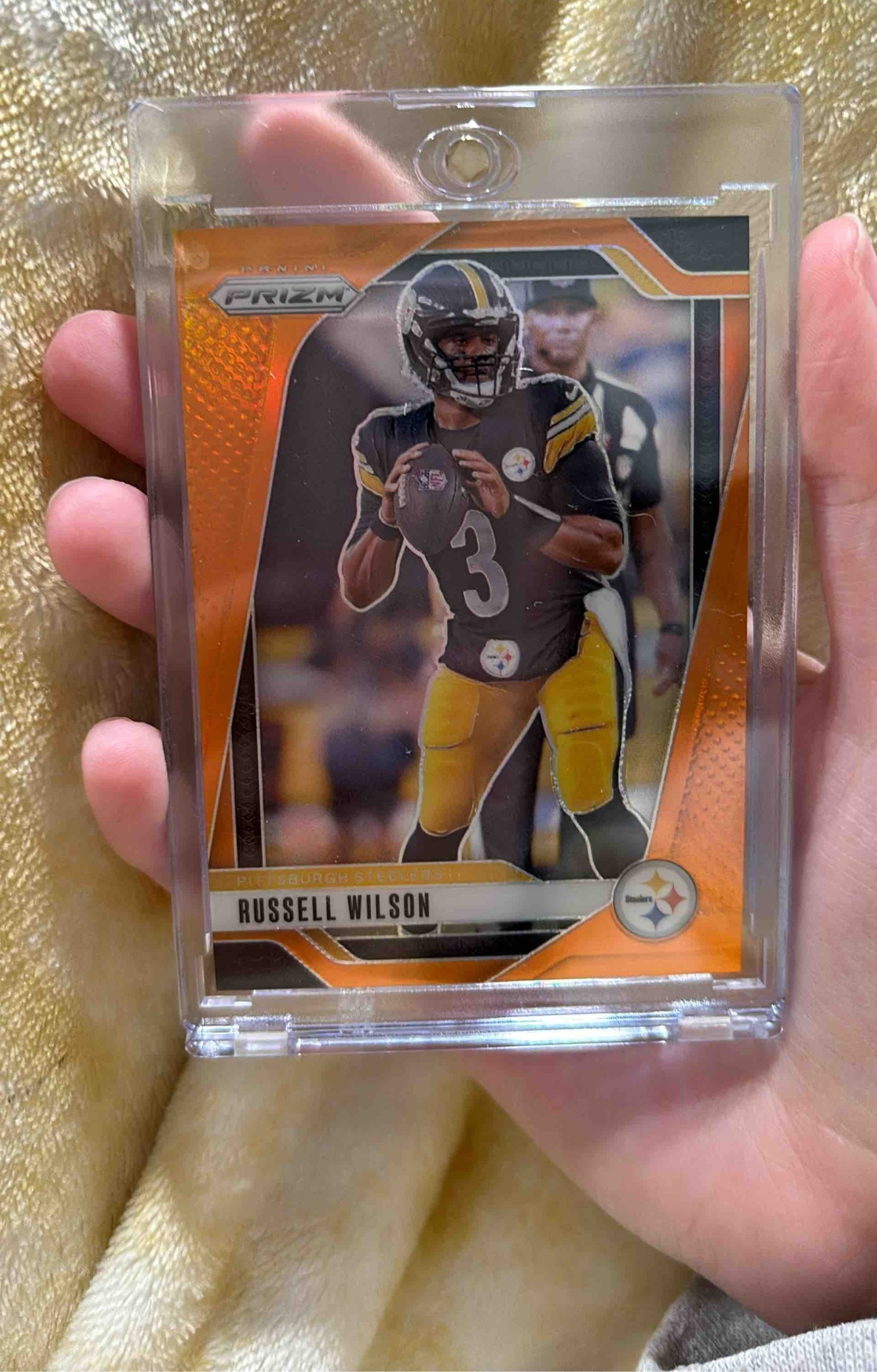 Card image for 2024 Panini Football Prizm Russell Wilson #240 Pittsburgh Steelers