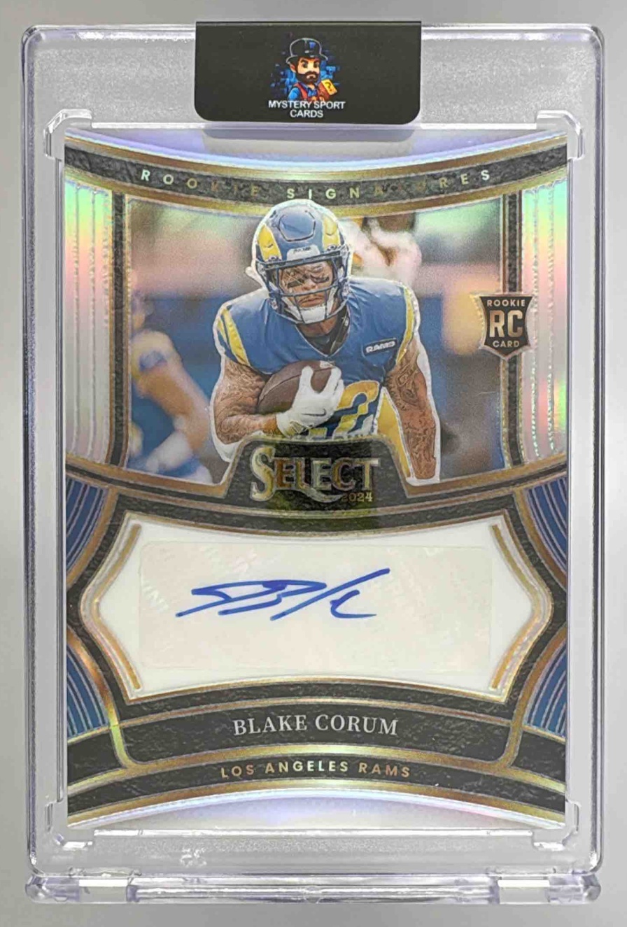 Card image for 2024 Panini Select Blake Corum Rookie Signatures /399 #RSP-BCM RC Auto Rams