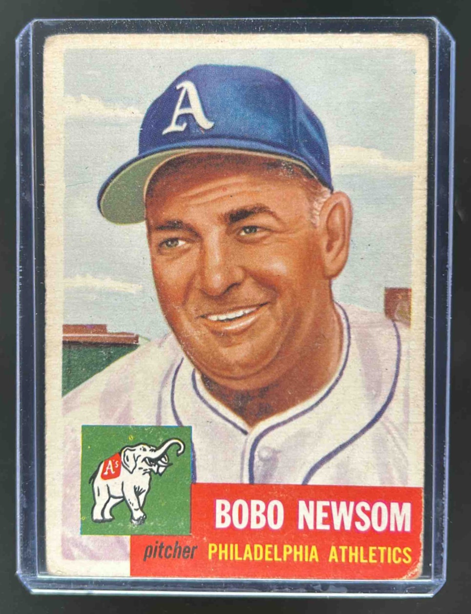 Card image for 1953 TOPPS BASEBALL BOBO NEWSOM #15 RC