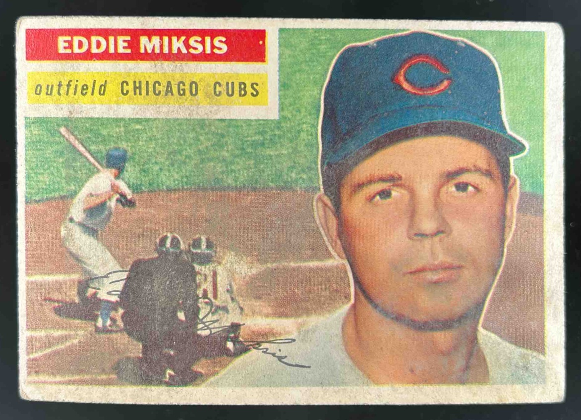 Card image for 1956 TOPPS BASEBALL EDDIE MIKSIS #285 CHICAGO CUBS