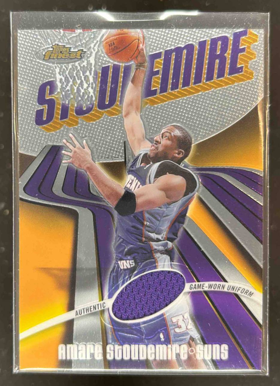 Card image for 2003-04 TOPPS FINEST AMARE STOUDEMIRE REFRACTOR GOLD /25 #115 MEM PHOENIX SUNS