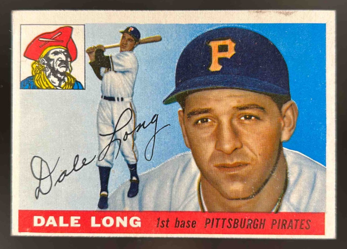 Card image for 1955 TOPPS BASEBALL DALE LONG #127 RC PITTSBURGH PIRATES