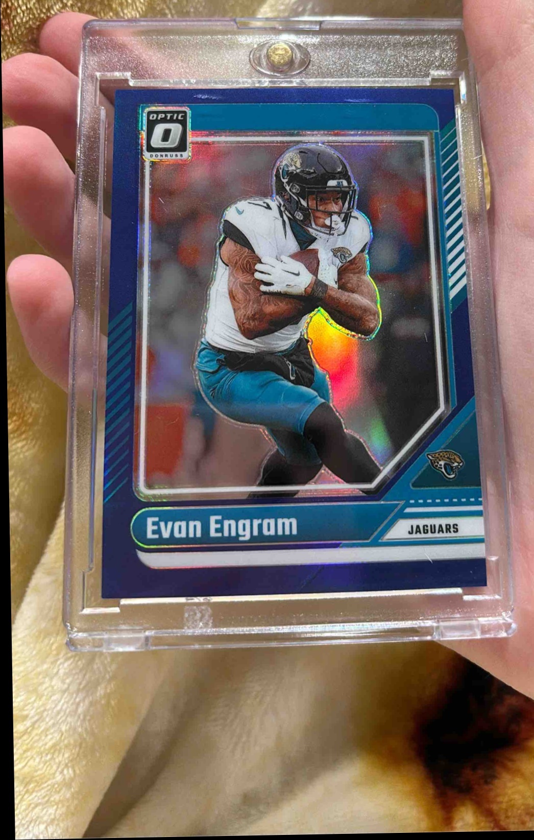 Card image for 2024 Panini Donruss Optic Evan Engram Blue /199 #92 Jaguars