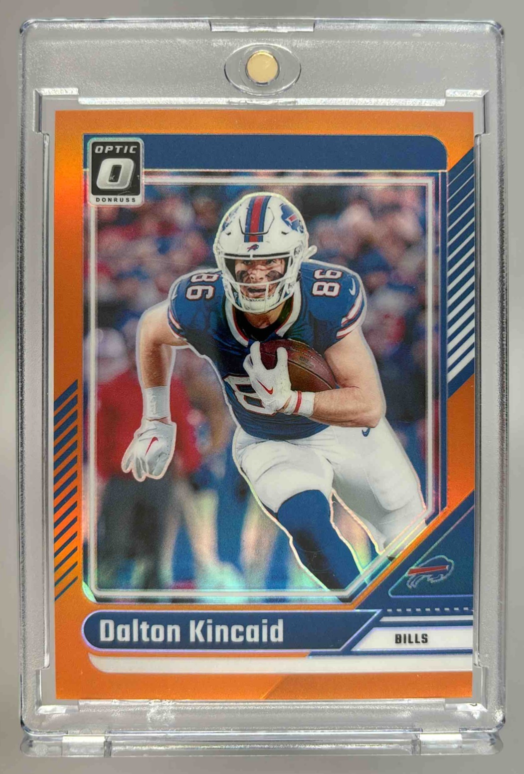 Card image for 2024 Panini Football Donruss Optic Dalton Kincaid Orange /249 #21 Buffalo Bills