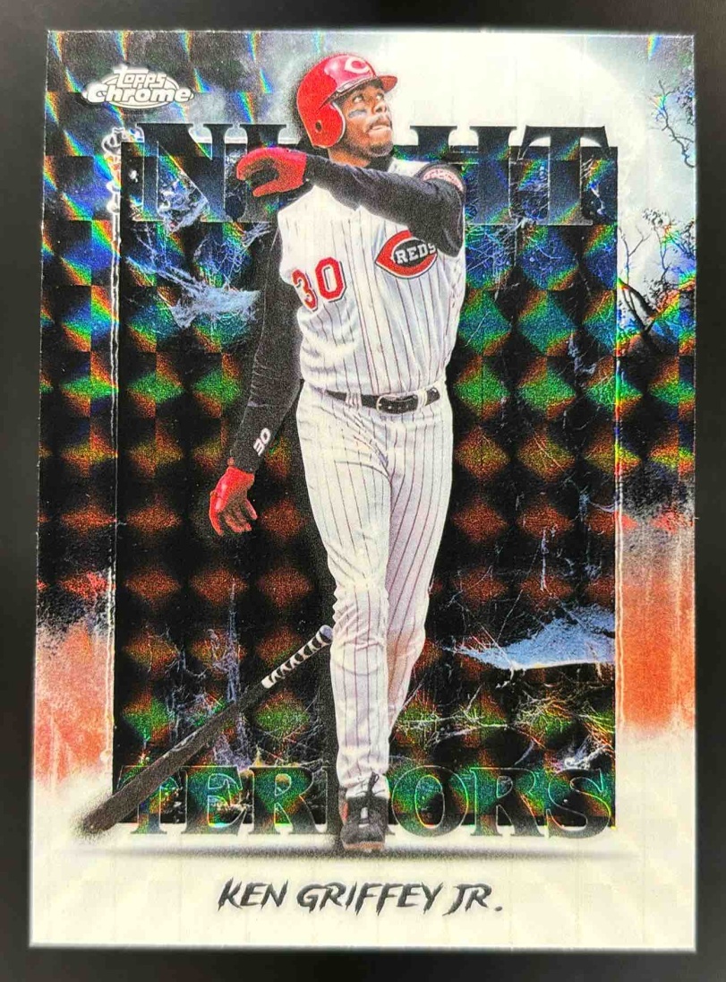 Card image for 2025 Topps Chrome Update Ken Griffey Jr. Night Terrors Geometric Refractor