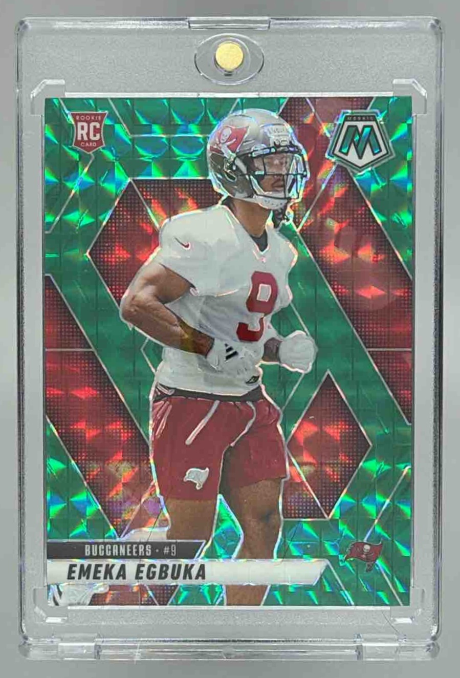 Card image for 2025 Panini Football Mosaic Emeka Egbuka Rookies #376 RC Tampa Bay Buccaneers