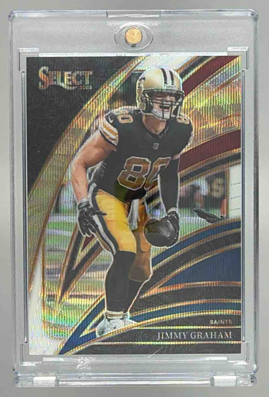 Card image for 2025 Panini Select Jimmy Graham Club Level Tri-Color Prizm /249 #249 Saints