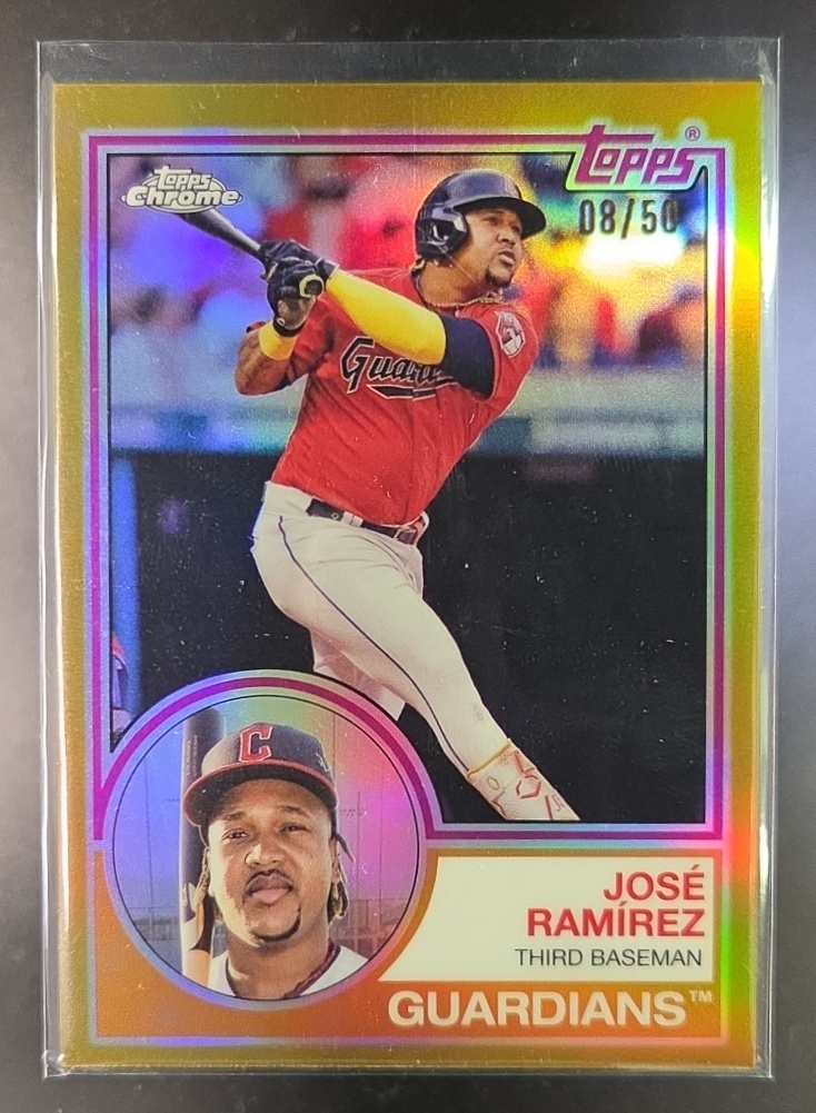 2023 Topps Chrome Lids Mitchell & Ness Gold Refractor #83-6 Jose Ramirez /50