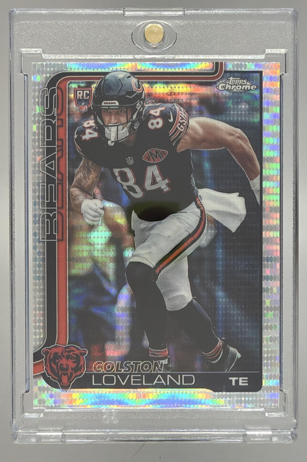 Card image for 2025 Topps Football Chrome Colston Loveland Rookie #345 RC Chicago Bears