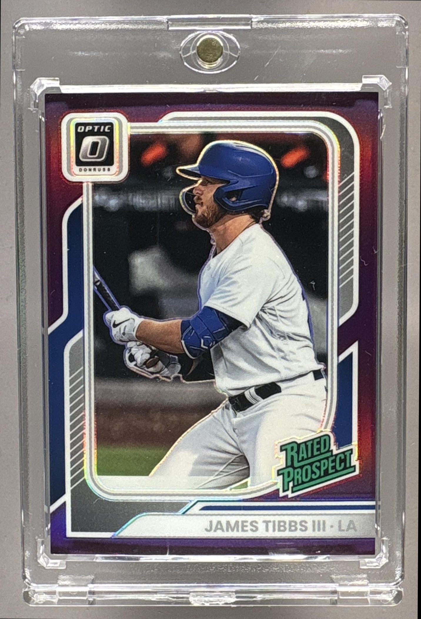 2026 PANINI DONRUSS JAMES TIBBS III #123 RATED PROSPECTS OPTIC PURPLE /49