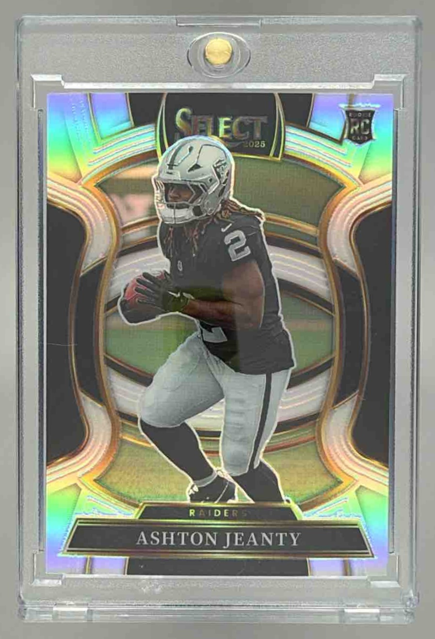 Card image for 2025 Panini Select Ashton Jeanty Certified Rookies #4 RC Raiders