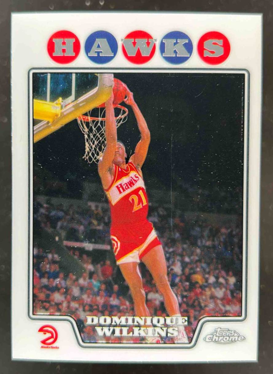Card image for 2008-09 TOPPS CHROME DOMINIQUE WILKINS #168 ATLANTA HAWKS