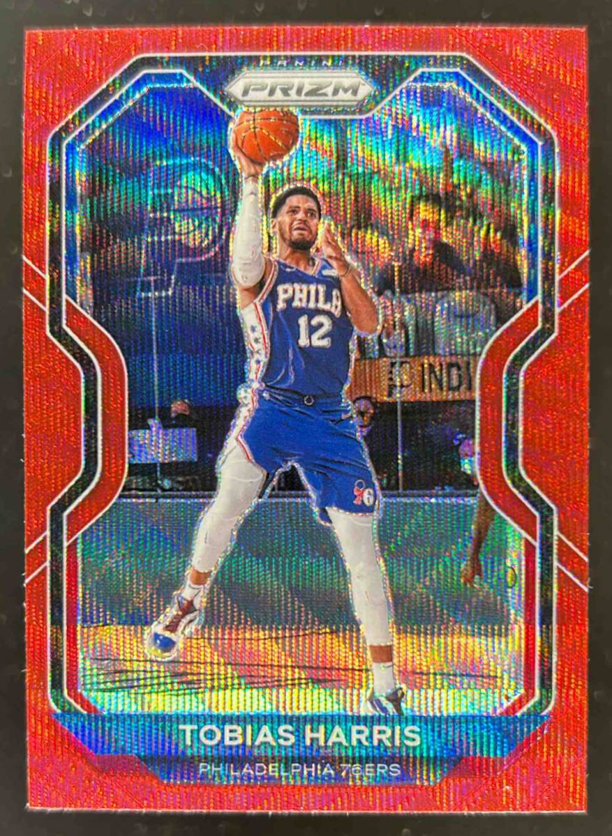 Card image for 2020-21 PANINI PRIZM TOBIAS HARRIS RUBY WAVE PRIZMS #202 PHILADELPHIA 76ERS