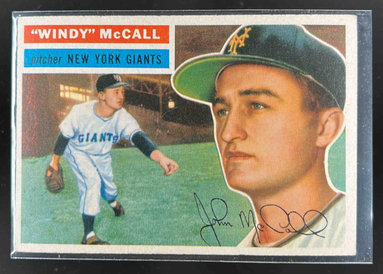 Card image for 1956 TOPPS WINDY MCCALL #44A NEW YORK GIANTS