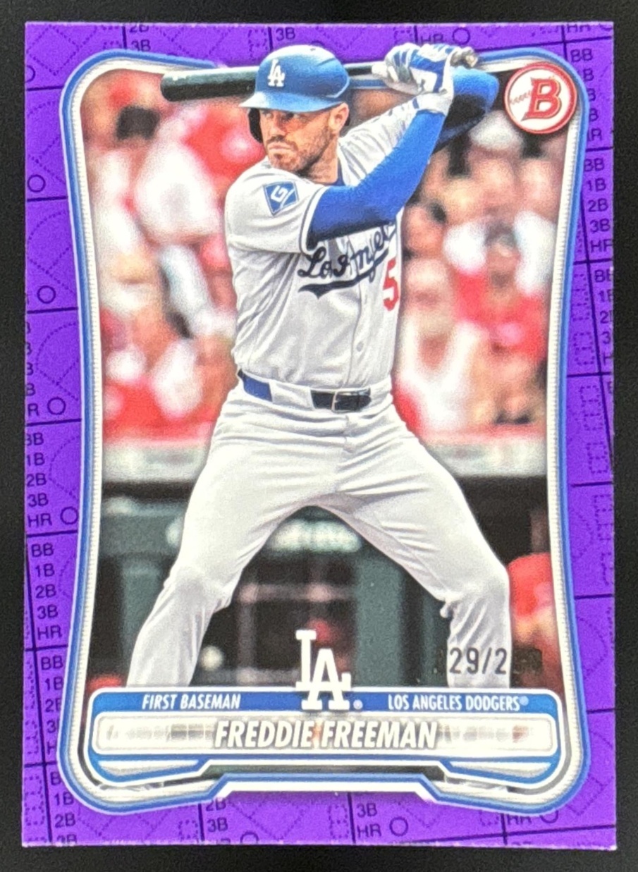 Card image for Freddie Freeman 2026 Bowman Purple Pattern /250 Los Angeles Dodgers
