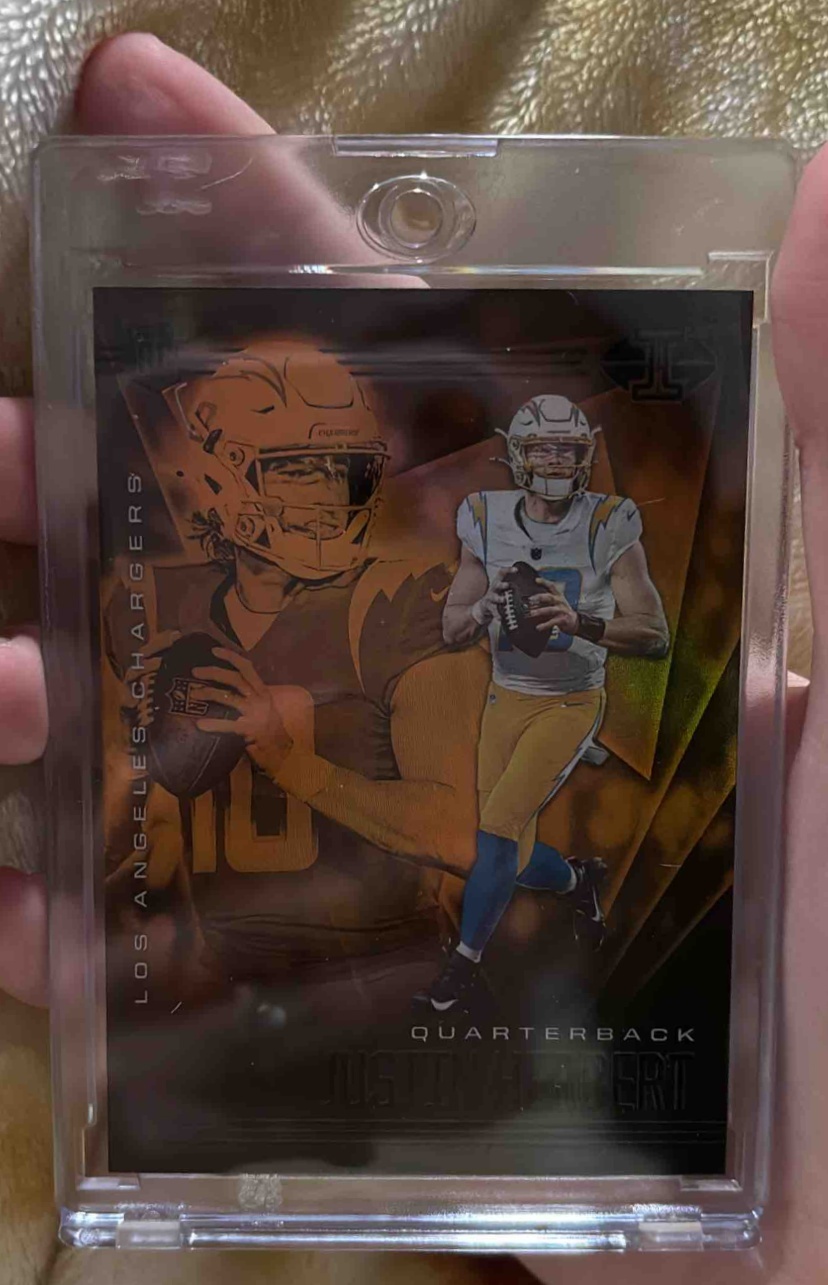 Card image for 2020 Panini Football Illusions Justin Herbert #7 RC Los Angeles Chargers