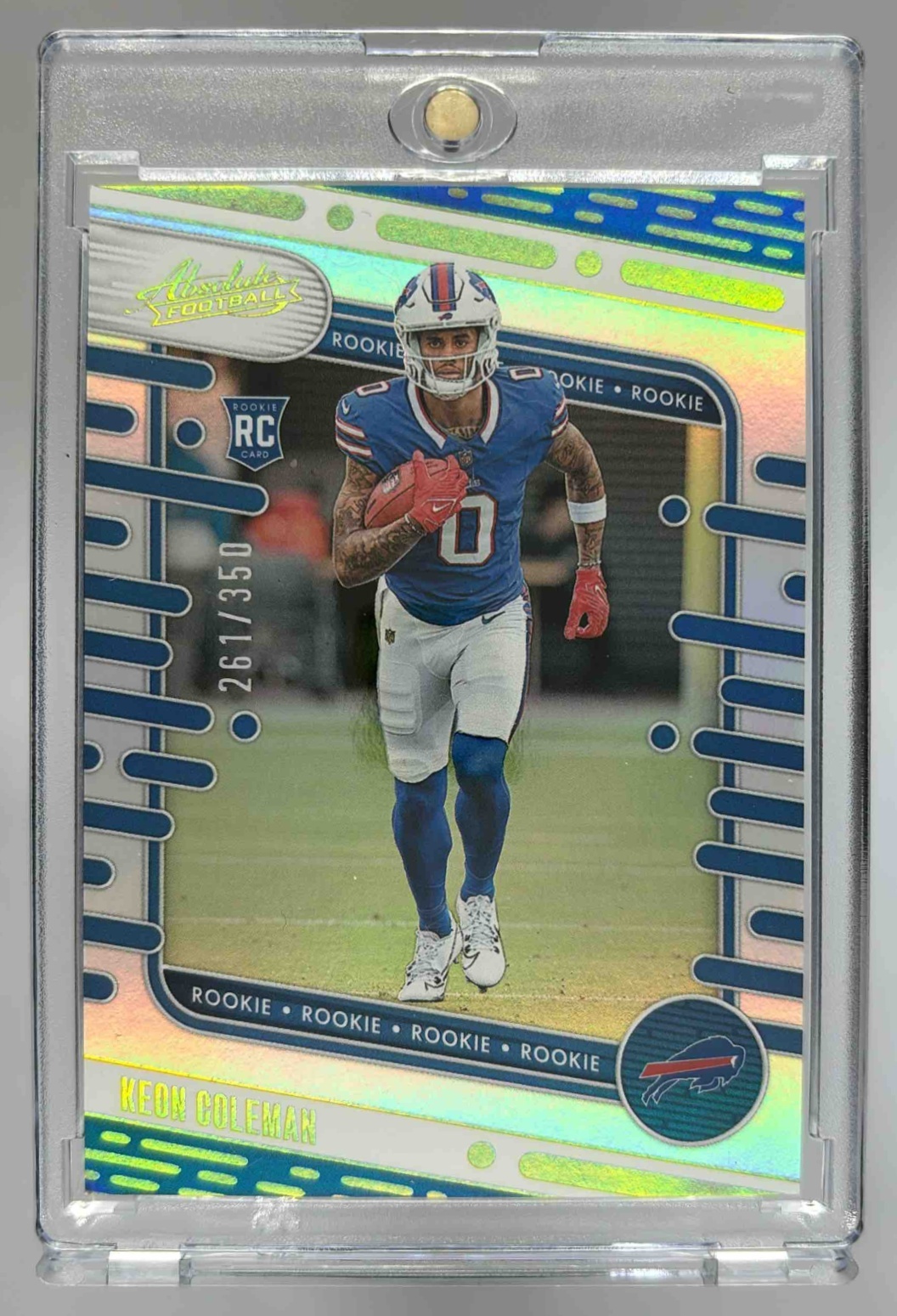 Card image for 2024 Panini Absolute Keon Coleman Rookies Spectrum /350 #133 RC Bills