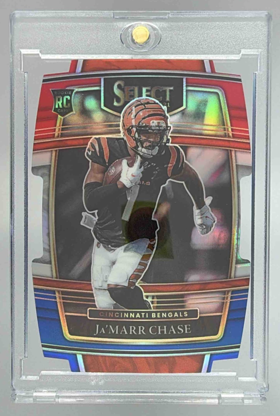 Card image for 2021 Panini Football Select Ja'Marr Chase #47 RC Concourse Cincinnati Bengals