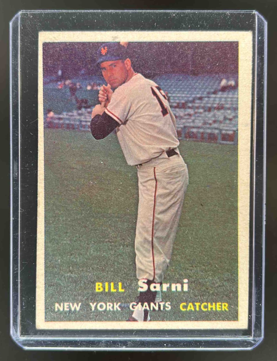 Card image for 1957 TOPPS BILL SARNI #86 NEW YORK GIANTS
