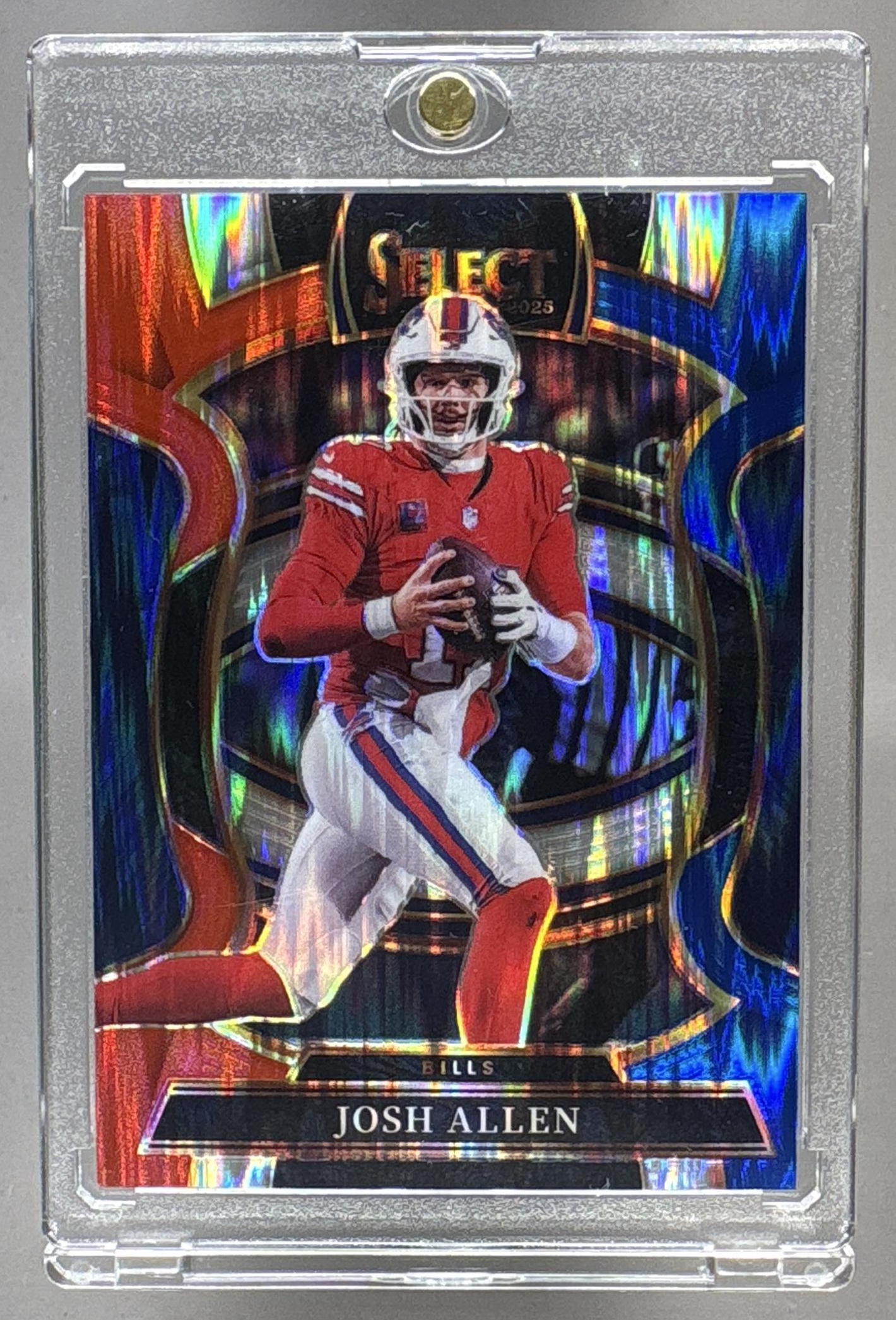2025 PANINI SELECT JOSH ALLEN #86 CONCOURSE BLACK AND RED PRIZM SHOCK BILLS
