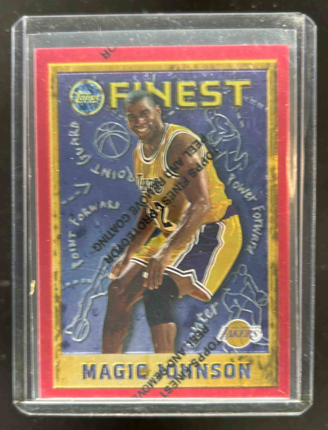 Card image for 1995-96 TOPPS FINEST MAGIC JOHNSON #252 LOS ANGELES LAKERS