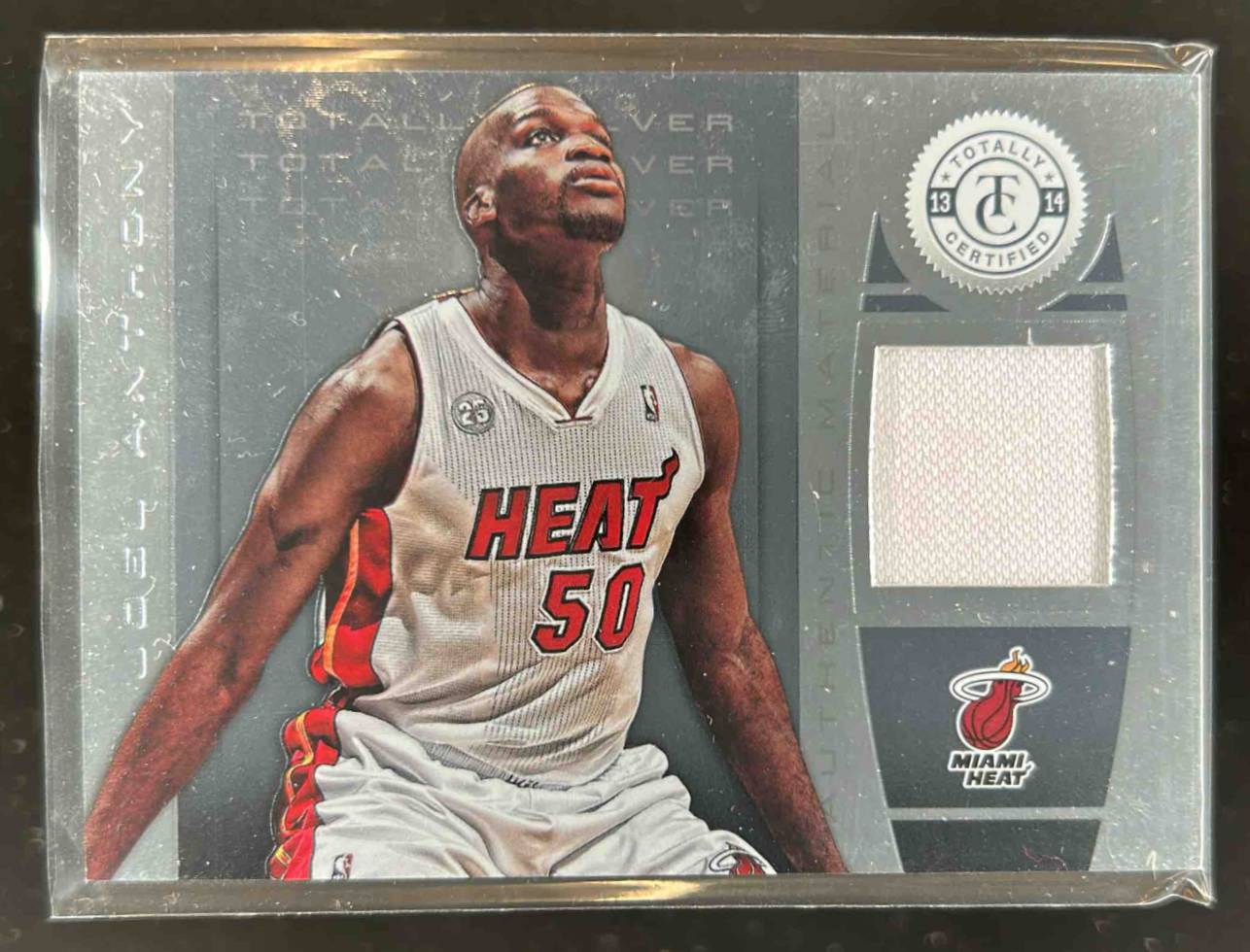Card image for 2013-14 PANINI TOTALLY CERTIFIED JOEL ANTHONY MATERIALS #71 MIAMI HEAT
