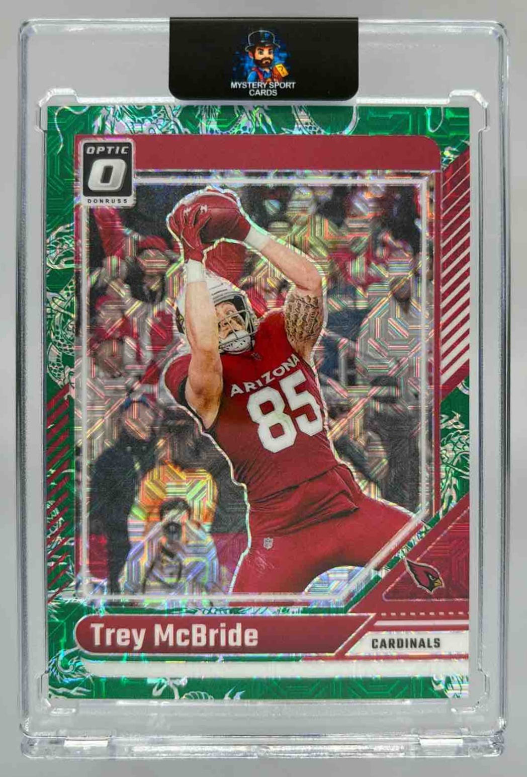 Card image for 2024 Panini Football Donruss Optic Trey McBride Dragon /24 #5 Arizona Cardinals