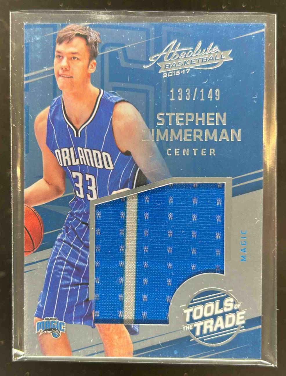 Card image for 2016-17 Panini Absolute Stephen Zimmerman Tools of the Trade Jumbo Rookie Materials 133 /149 #29 RC