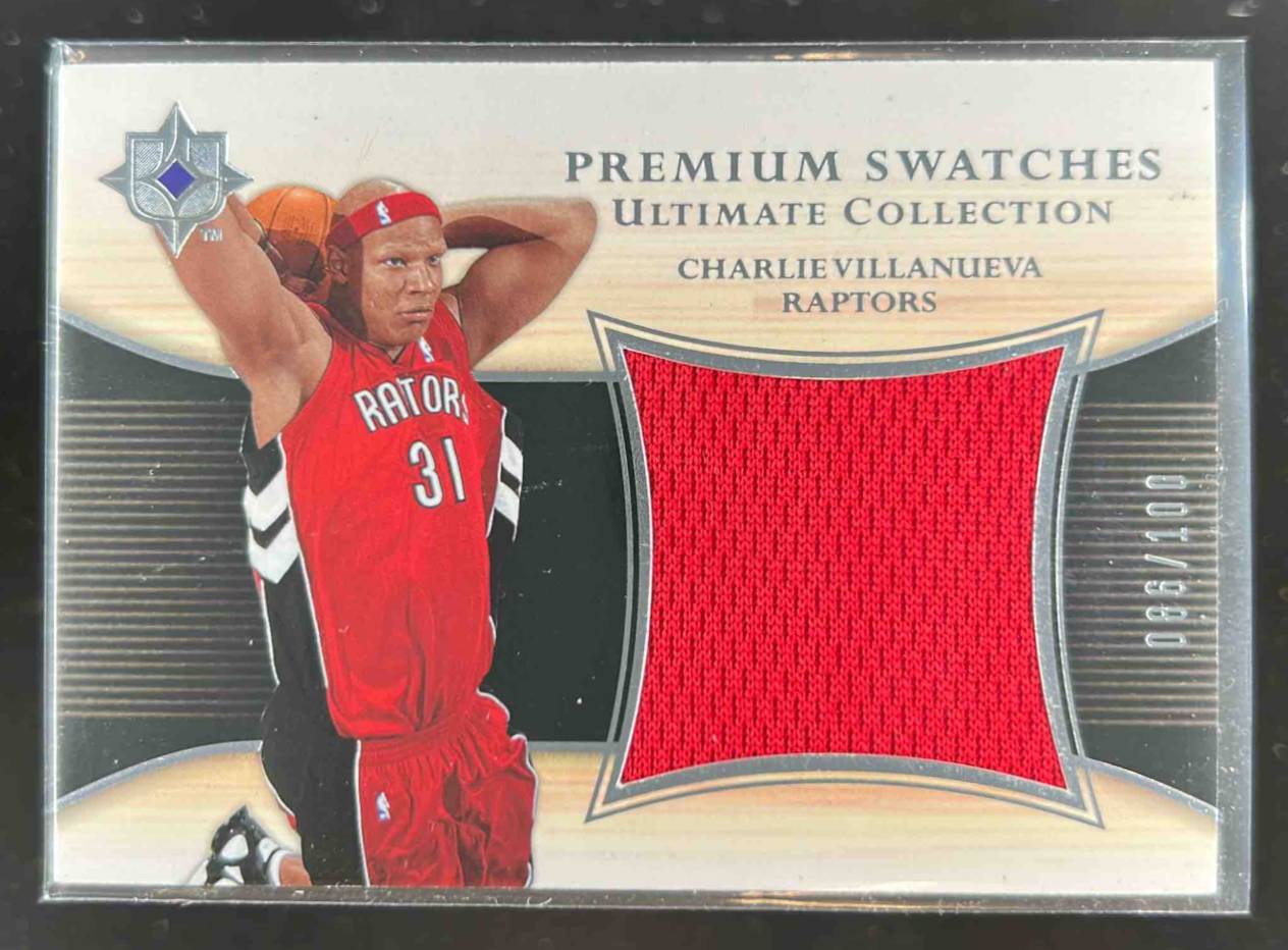 Card image for 2005-06 Upper Deck Ultimate Collection Charlie Villanueva Premium Swatches /100 #PS--CV MEM RC
