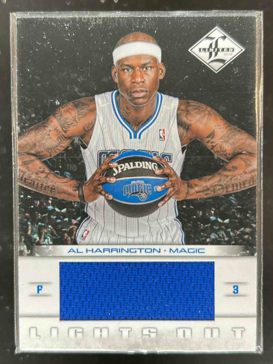 Card image for 2012-13 PANINI LIMITED AL HARRINGTON LIGHTS OUT MATERIALS /199 #38 ORLANDO MAGIC