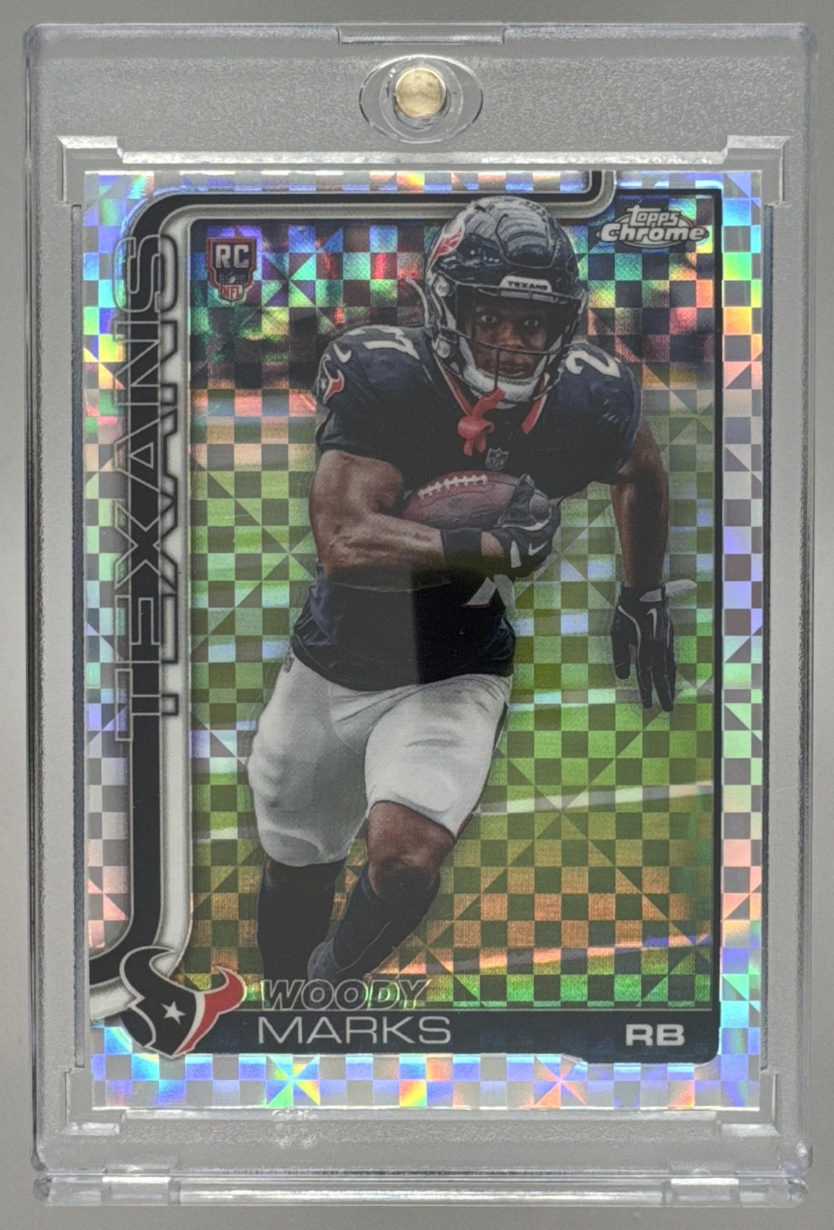 Card image for 2025 Topps Football Chrome Woody Marks Rookie #372 RC Houston Texans