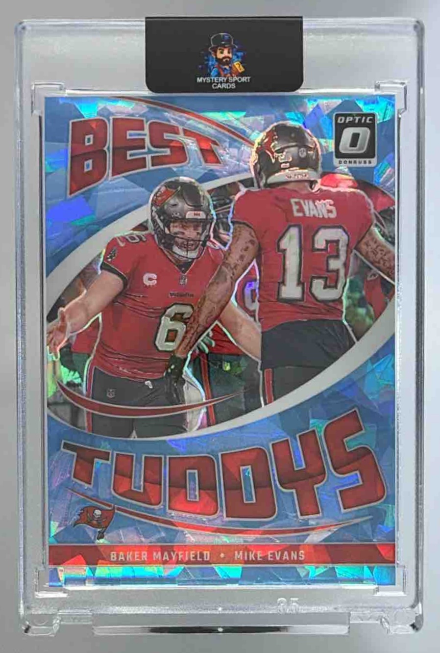 Card image for 2024 Panini Donruss Optic Mike Evans Purple Stars /15 #186 Buccaneers