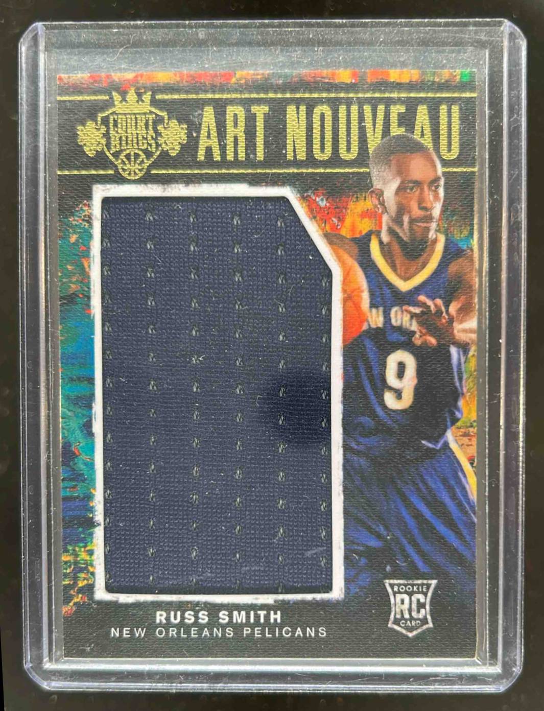 Card image for 2014-15 Panini Court Kings Russ Smith Art Nouveau Jerseys 179 /299 #35 RC Rookie