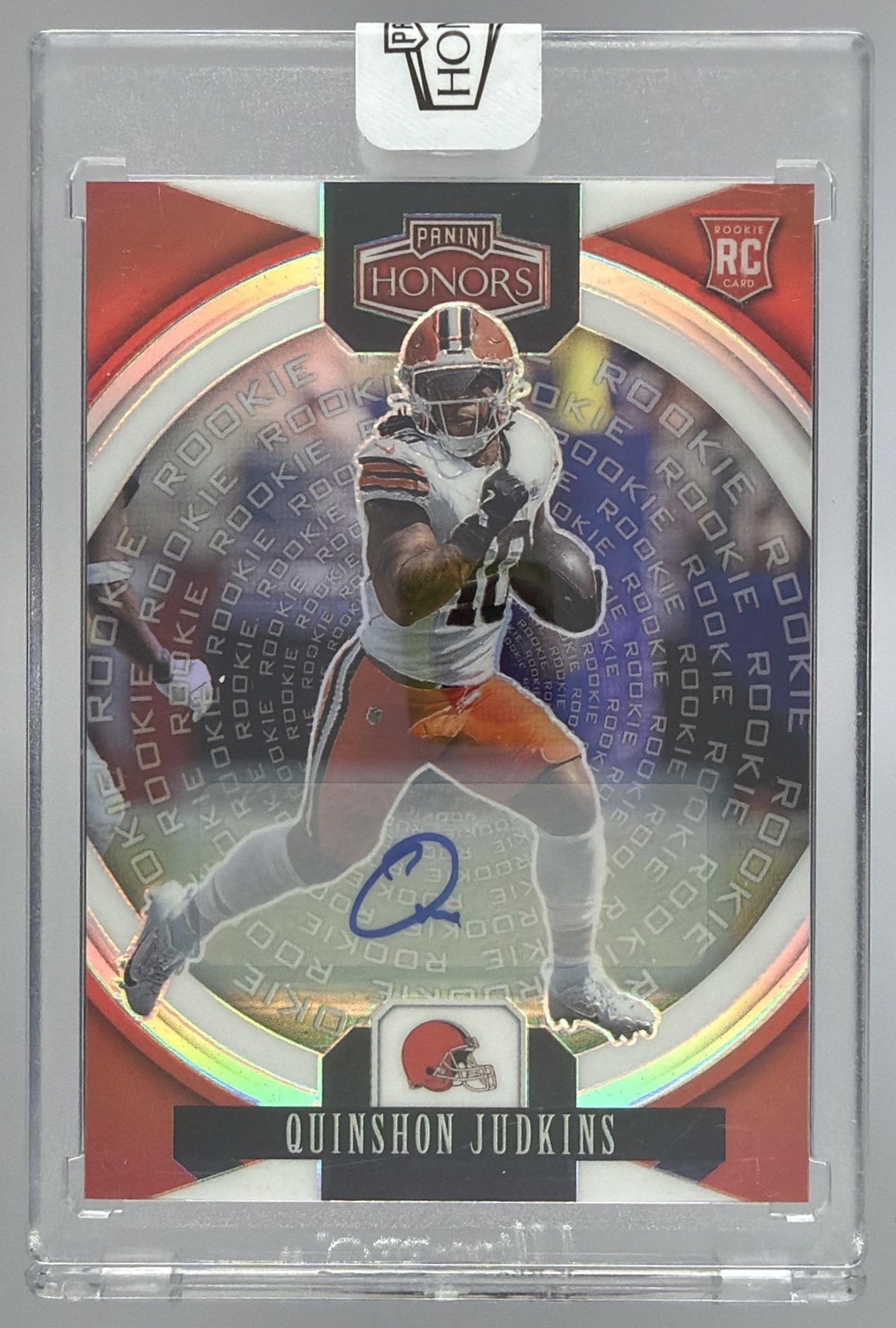 Card image for 2025 Panini Honors Quinshon Judkins Rookies Signatures /49 #37 RC Auto Browns