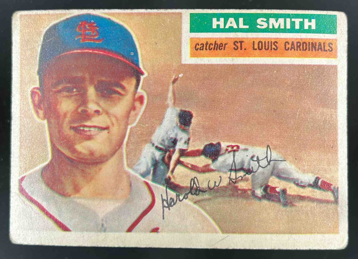 Card image for 1956 TOPPS BASEBALL HAL SMITH #283 RC ST. LOUIS CARDINALS